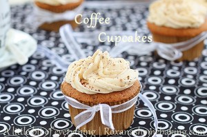 Coffee flavored cupcakes | roxanashomebaking.com