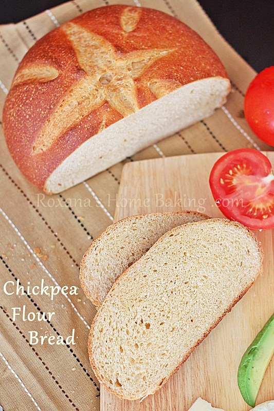 chickpea flour bread | Roxanashomebaking.com