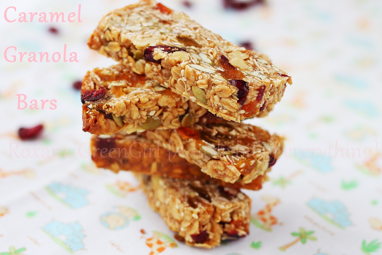 caramel granola bars | Roxanashomebaking.com