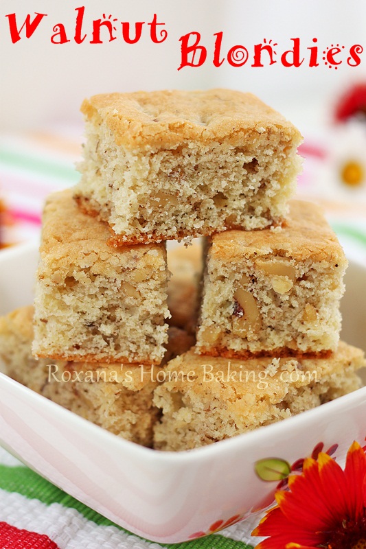 walnut blondies