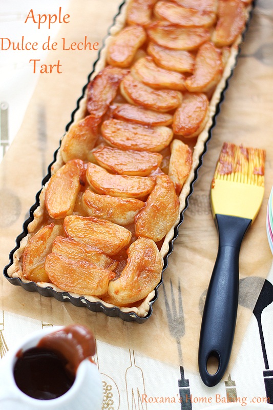 Apple Dulce de Leche Tart | Roxanashomebaking.com