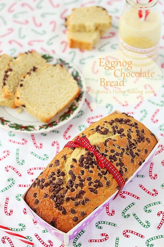 Eggnog chocolate bread