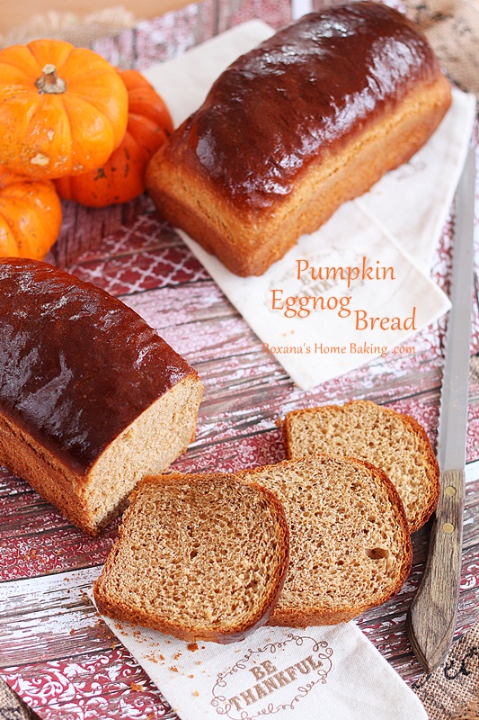 Pumpkin eggnog bread from Roxanashomebaking.com