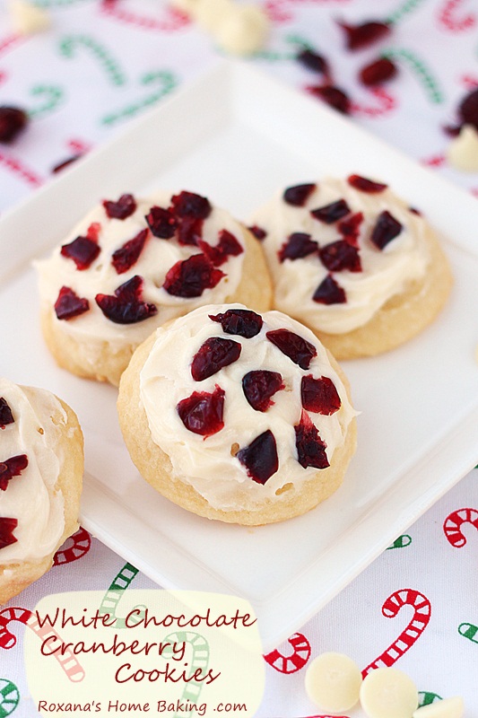 White chocolate cranberry cookies