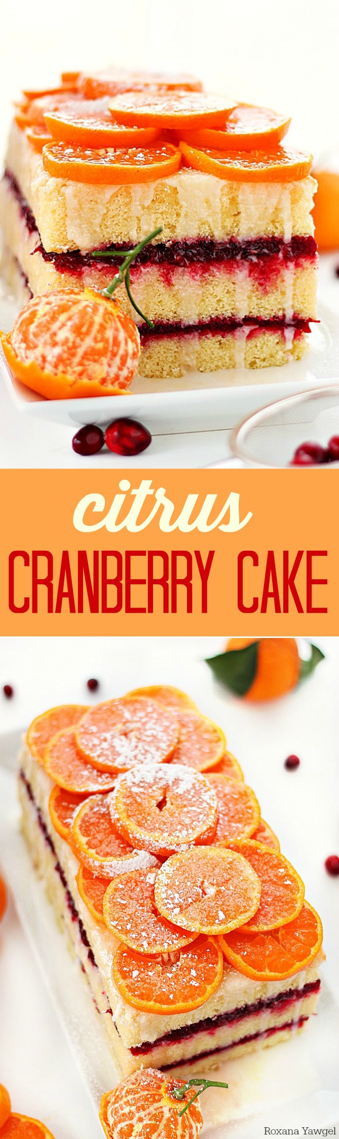 Combining the refreshing flavors of the citrus with a tart cranberry sauce, this citrus cranberry cake is a delicious twist to the classic holiday desserts! 