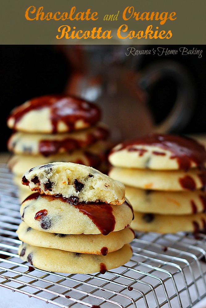 Light and flavorful soft cookies with a cake-like texture, these chocolate and orange ricotta cookies from Roxanashomebaking.com are a crowd pleaser.