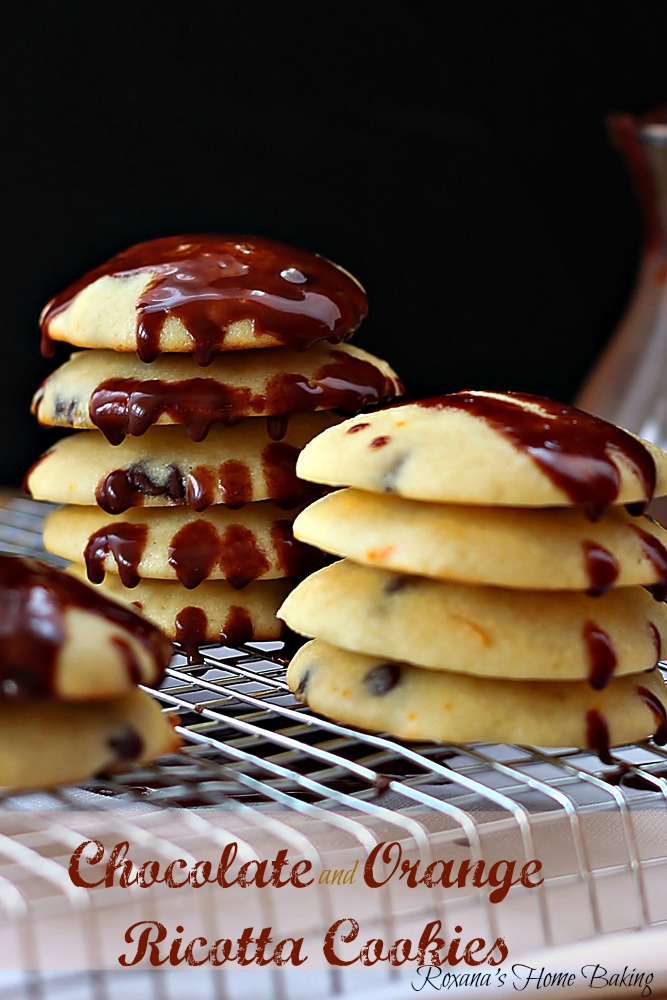 Light and flavorful soft cookies with a cake-like texture, these chocolate and orange ricotta cookies from Roxanashomebaking.com are a crowd pleaser.