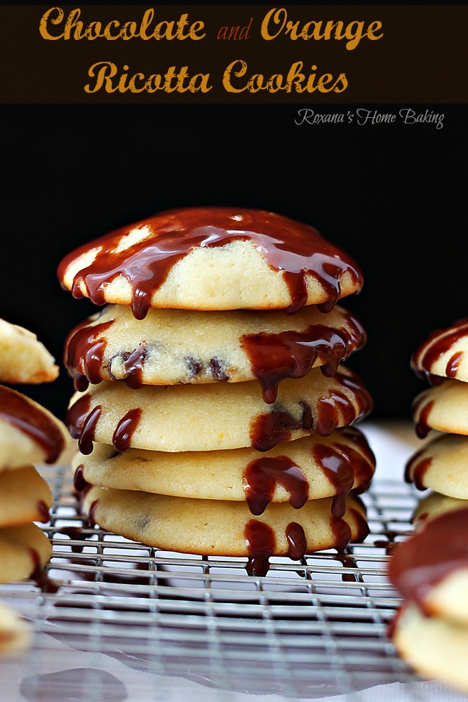 Chocolate and orange ricotta cookies