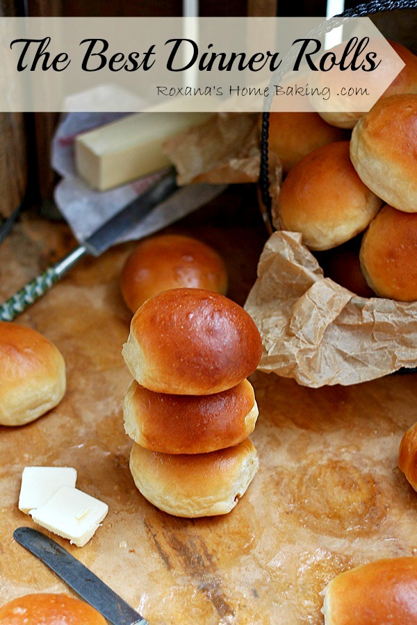 Soft, buttery, tender and warm, straight out of the oven - these are the best dinner rolls! Recipe from Roxanashomebaking.com