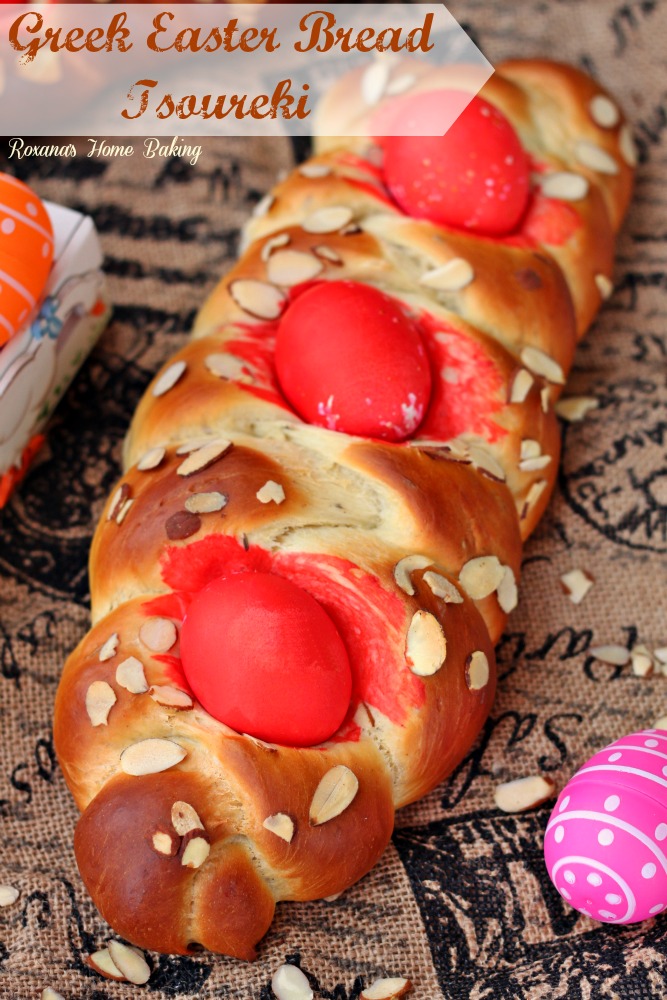 Greek Easter bread – Tsoureki - soft, sweet, yeast egg-enriched bread flavored with citrus and aniseed.