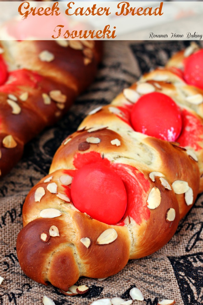 Greek Easter bread – Tsoureki - soft, sweet, yeast egg-enriched bread flavored with citrus and aniseed.