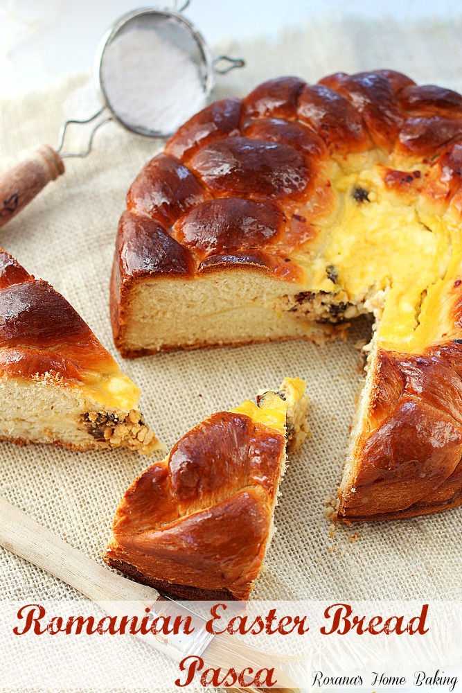 Pasca - Romanian Easter Bread with Cheese Filling 