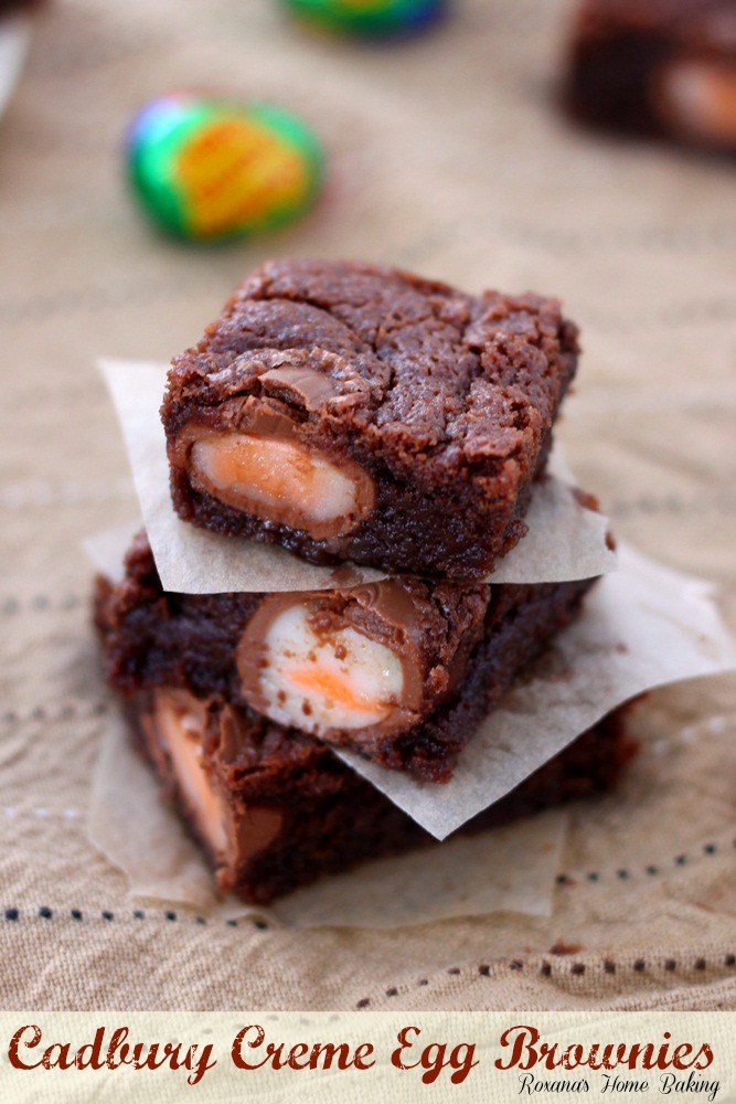 Cadbury creme egg brownies