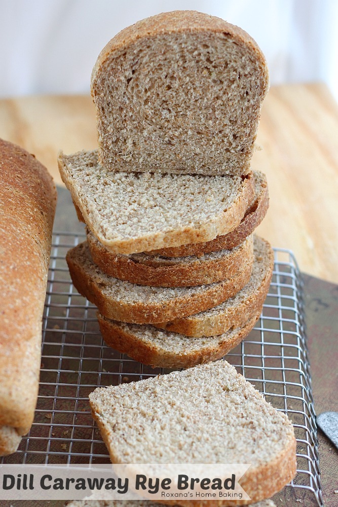 Light and airy, with a soft crust and filled with caraway and dill seeds, this egg free rye bread is just what you need to make delicious deli sandwiches. Recipe from Roxanashomebaking.com