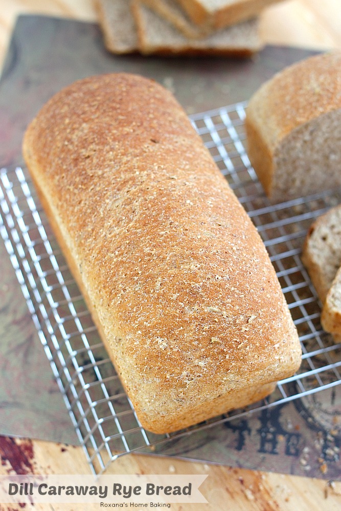 Light and airy, with a soft crust and filled with caraway and dill seeds, this egg free rye bread is just what you need to make delicious deli sandwiches. Recipe from Roxanashomebaking.com