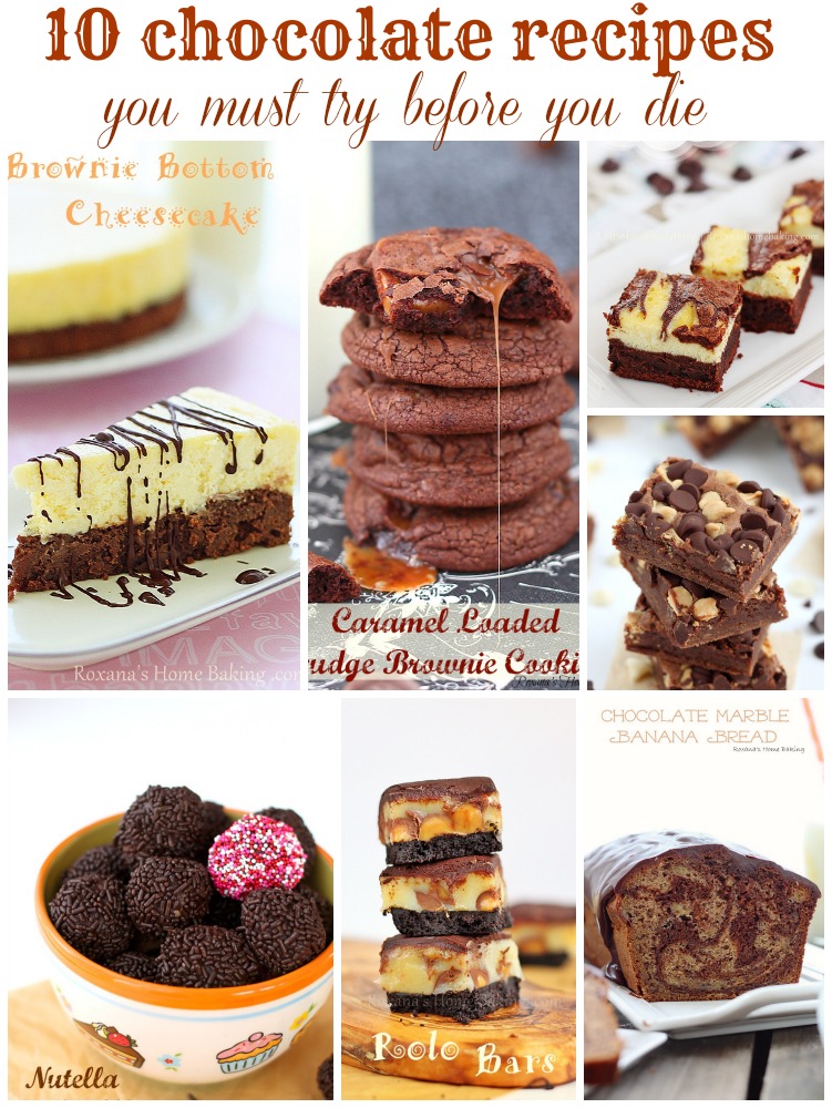 10 chocolate recipes you must try before you die from Roxanahomebaking.com