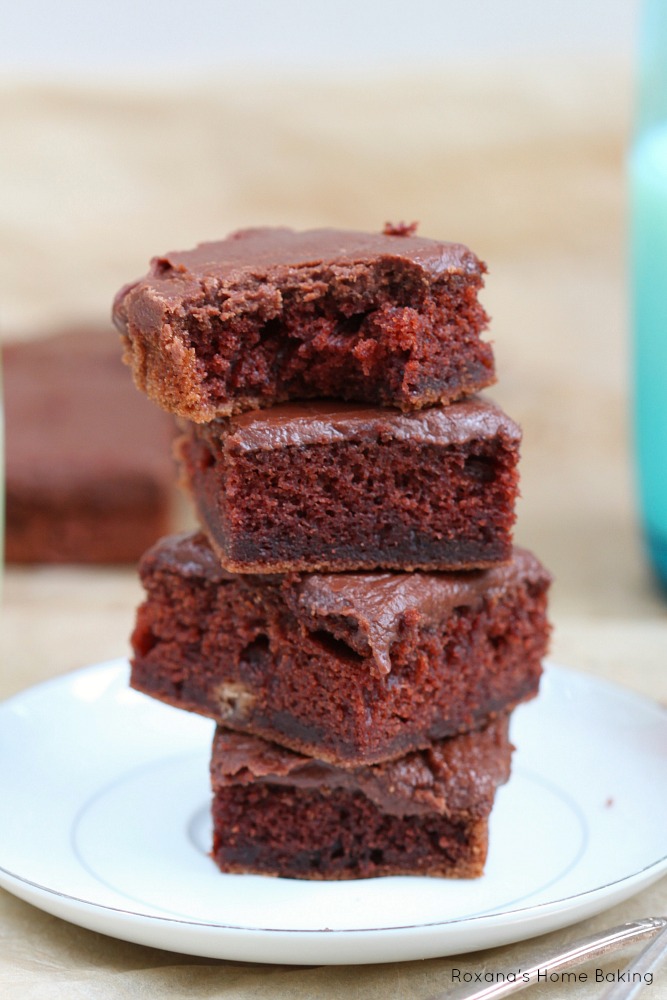 Easy to make Texas chocolate sheet cake kept moist from the addition of the buttermilk and topped with a delicious fudgy warm chocolate frosting.