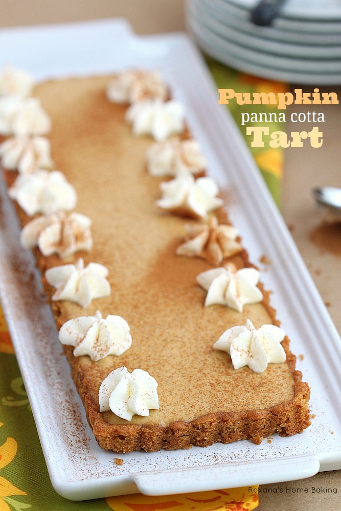 Pumpkin pie panna cotta tart