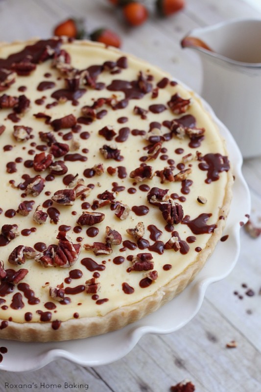 Chocolate pecan cheesecake