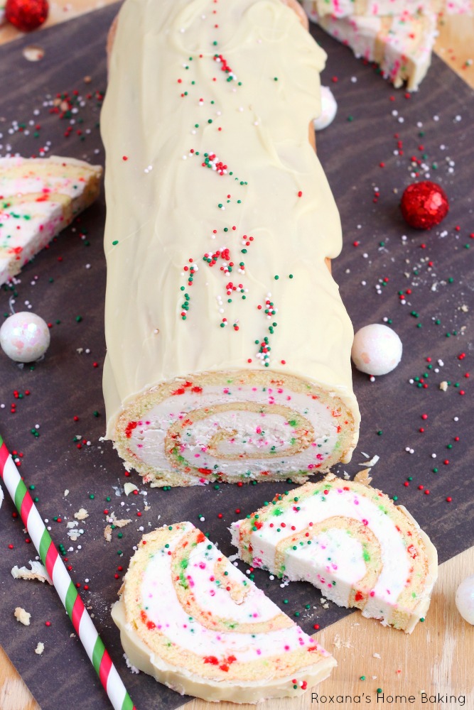 Christmas Vanilla Roll Cake Recipe