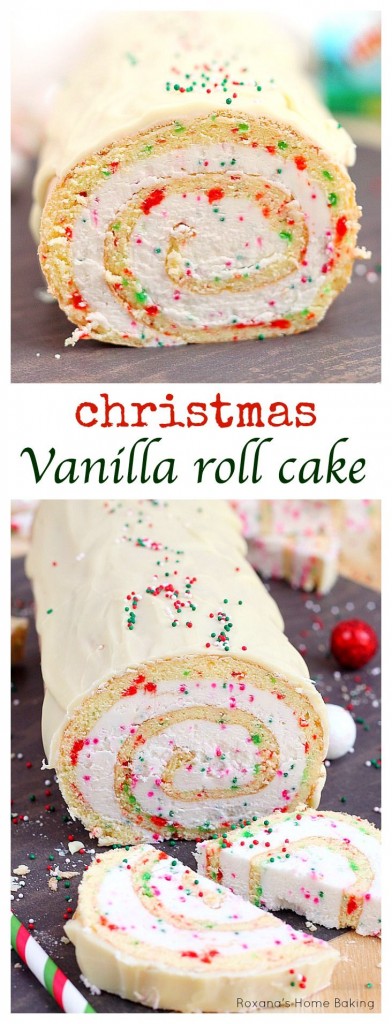 Christmas vanilla roll cake recipe