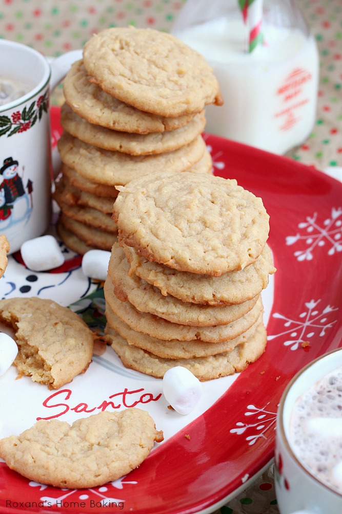 Chewy coconut peanut butter cookies