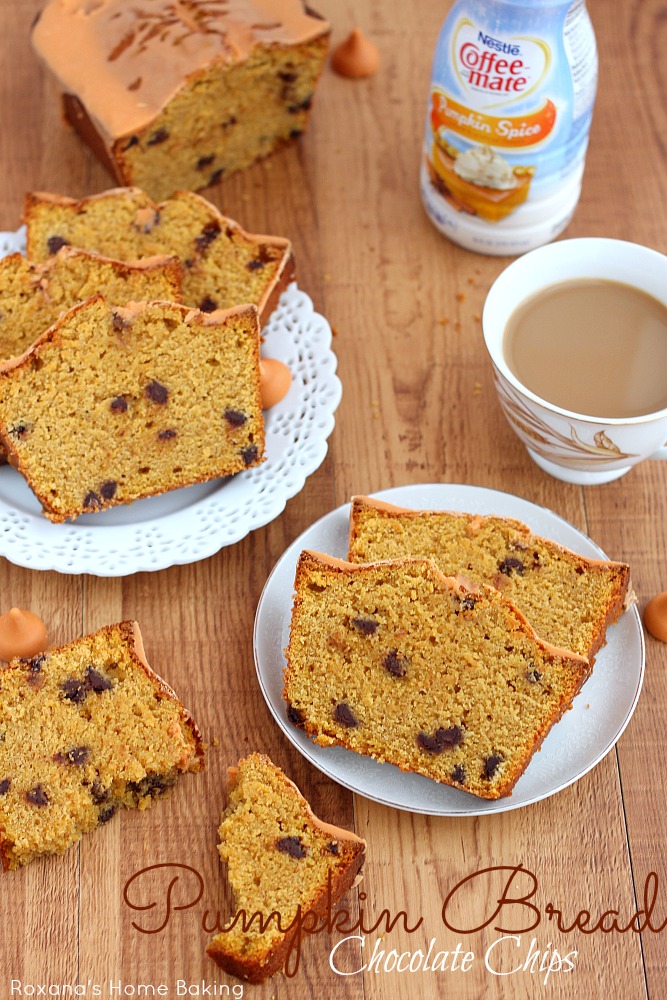 Chocolate chips pumpkin quick bread