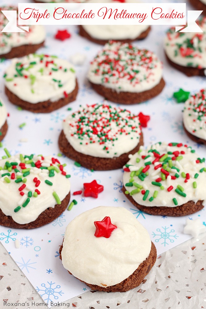 Triple chocolate meltaway cookies recipe 