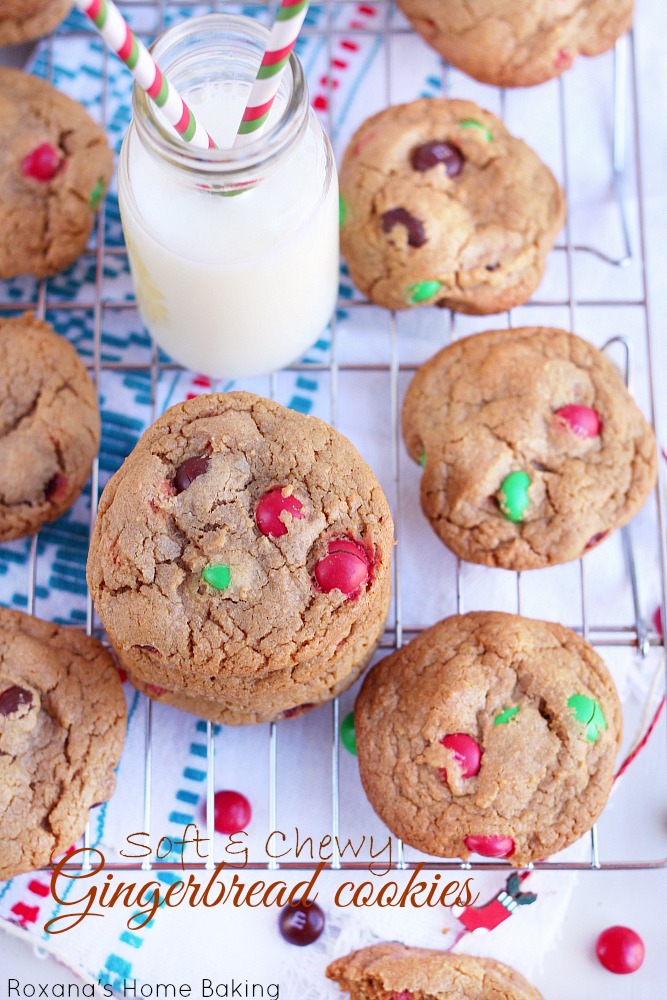 Soft and chewy gingerbread cookies