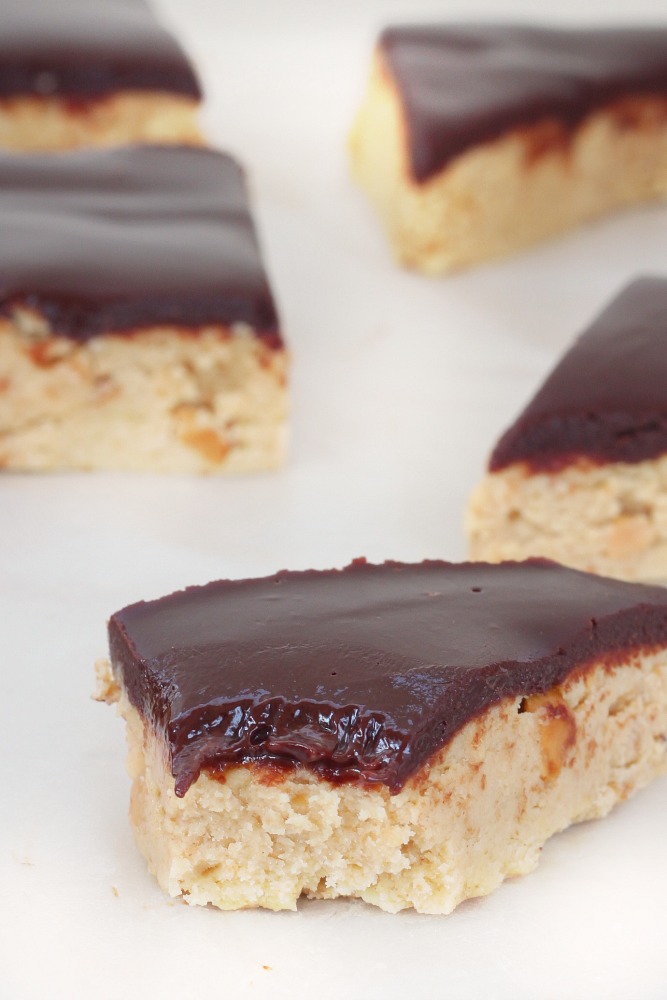 No bake peanut butter and chocolate bars recipe