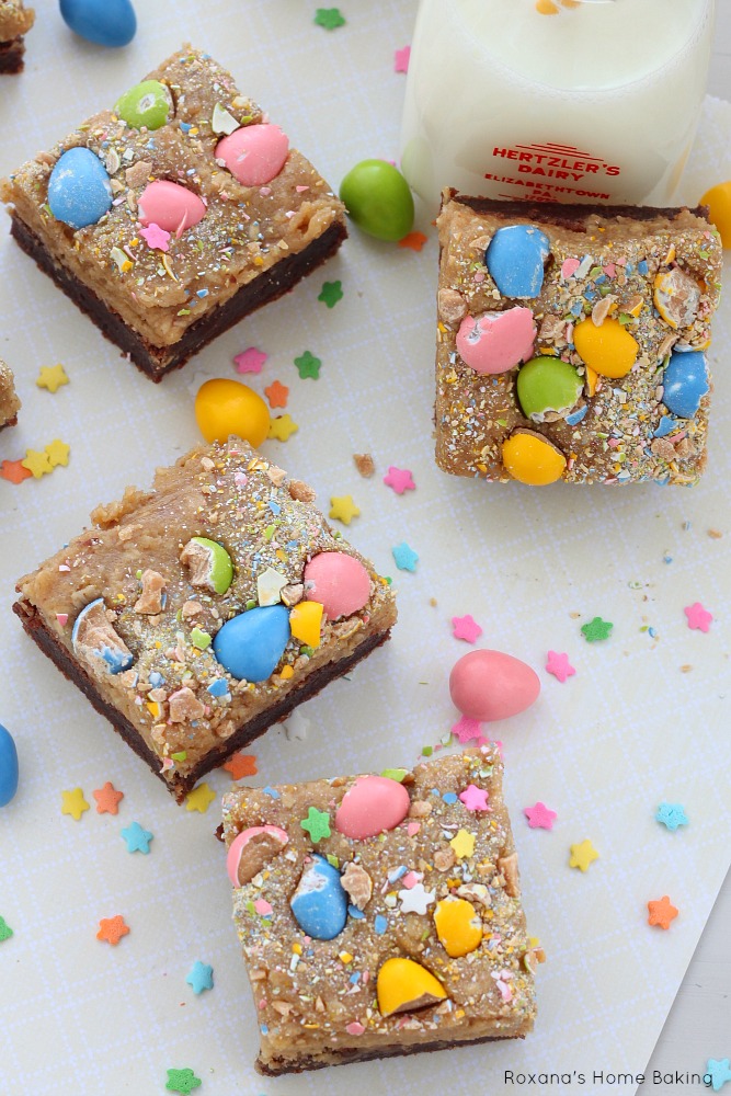 Peanut butter cookie dough brownies