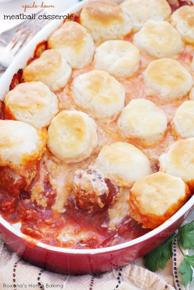 Upside down meatball casserole recipe