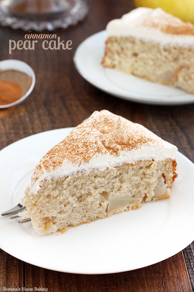 Cinnamon pear cake recipe