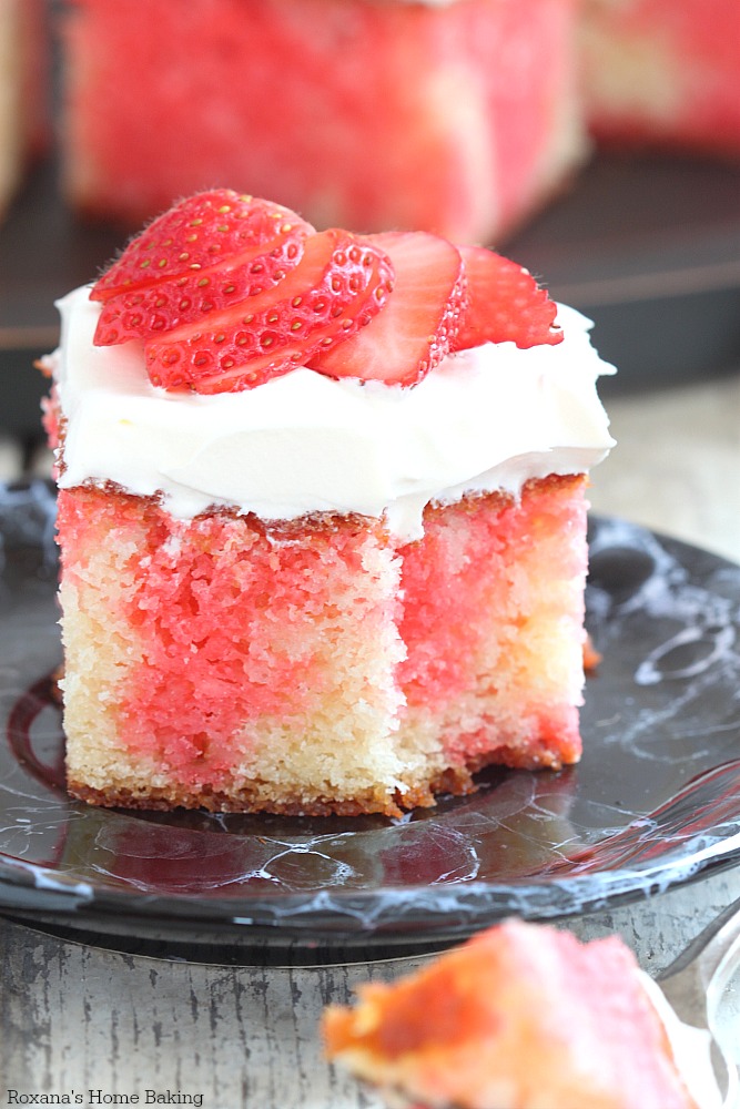 Strawberry poke cake recipe (made from scratch)