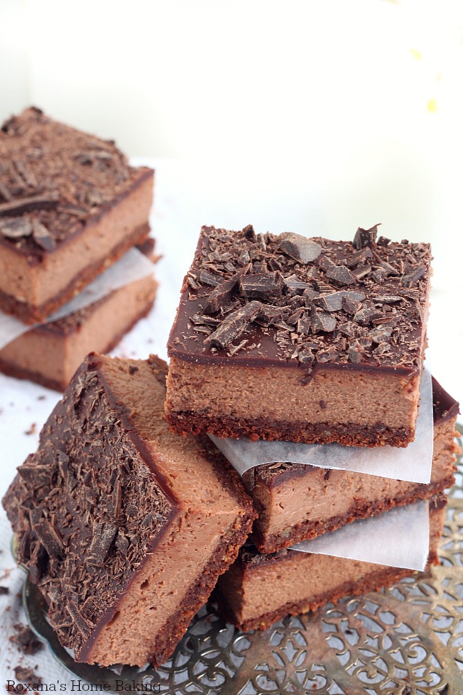 Cocoa chocolate cheesecake bars recipe 