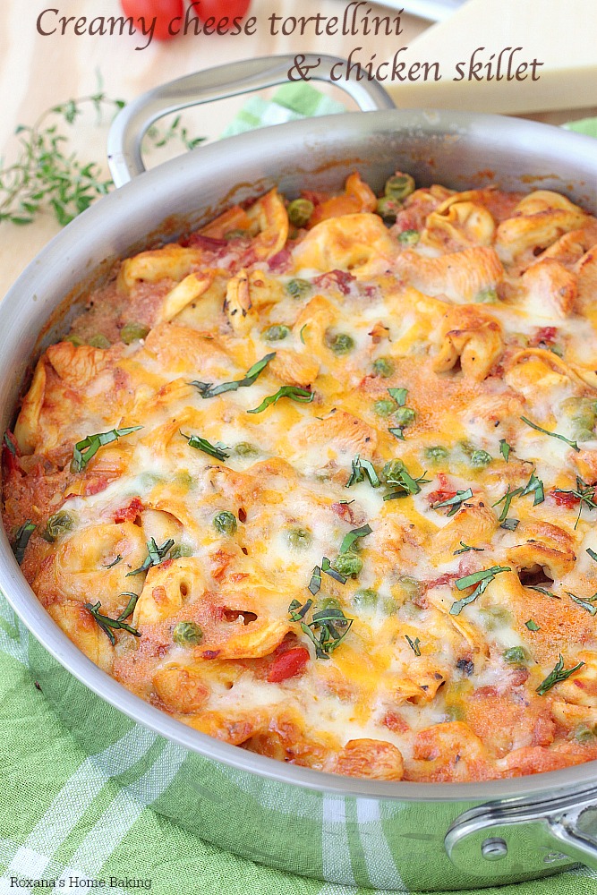 There's something magical about one pot pasta dinners and this creamy cheese tortellini and chicken skillet is the ultimate combination of weeknight convenience and homey comfort food.