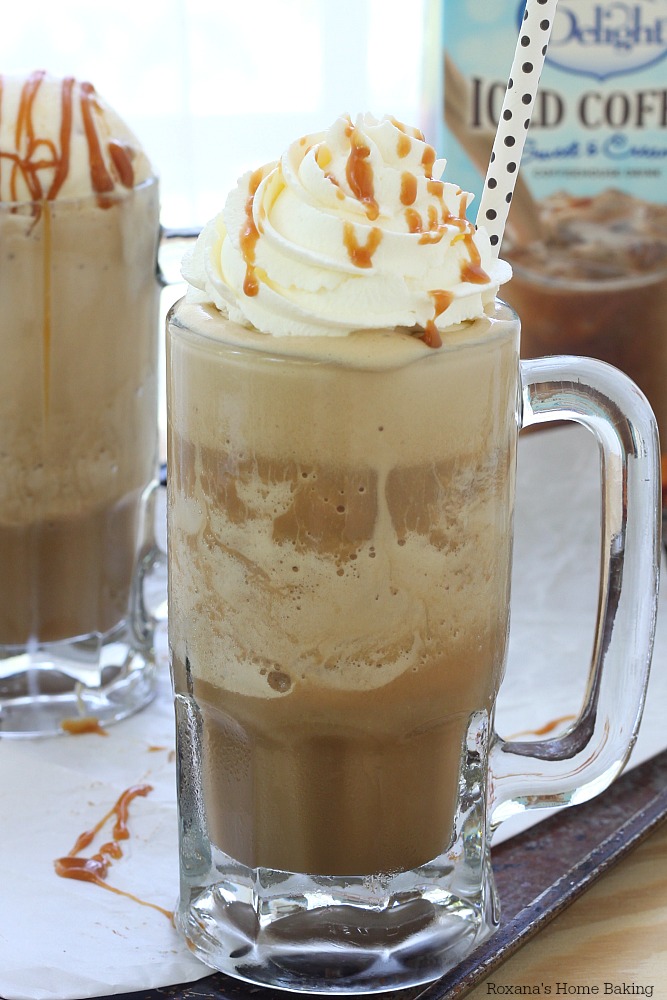 frozen caramel macchiato coffee