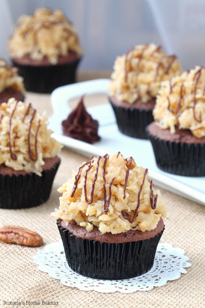 German chocolate cupcakes