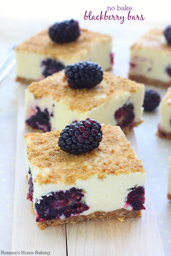 No bake blackberry bars