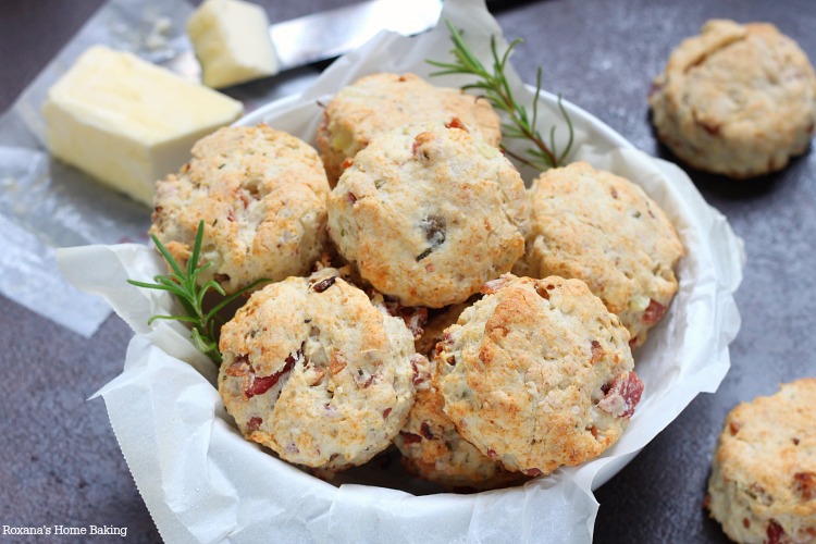 Rosemary, potato and bacon biscuits recipe