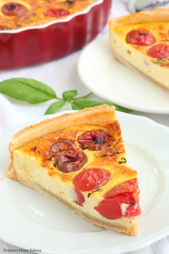 Cherry tomato quiche 