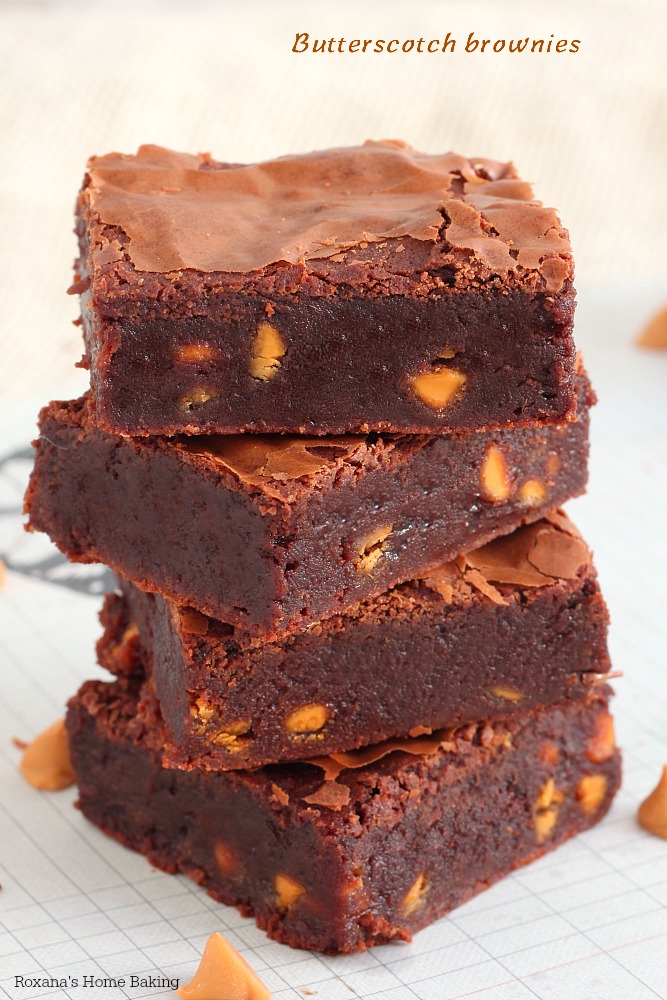 Rich, fudgy and outrageously chocolatey, these butterscotch brownies are so EASY to make and so addicting!