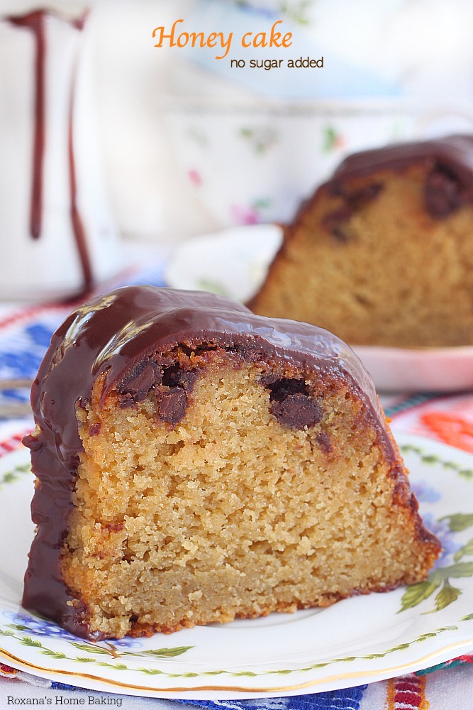 Extra moist and sweet, this chocolate chip honey cake is so flavorful and so easy to make. Dress it up with a thin layer of chocolate ganache and you have an irresistible snack cake! 