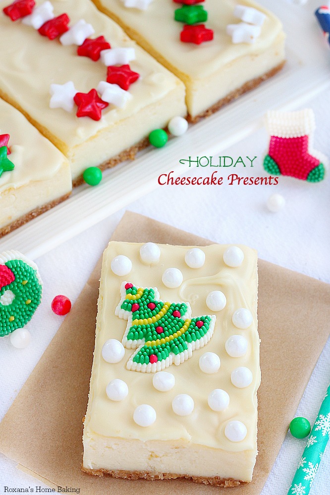Holiday cheesecake presents recipe