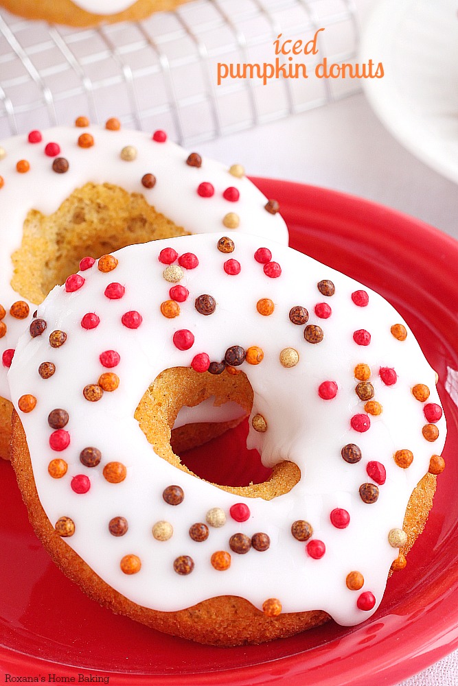A sweet treat with a cup of hot cider or coffee, these iced pumpkin donuts are incredibly moist and soft and loaded with delicious pumpkin and flavor!