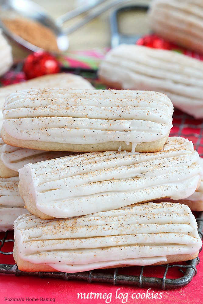 Luscious nutmeg log cookies made with only 5 ingredients! Flavorful and easy to make, these cookies will be a hit on your holiday table!