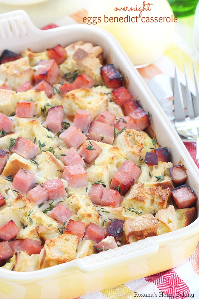 There is nothing like waking up to a delicious eggs benedict casserole awaiting you with little or no effort on your part just ready to be placed in a hot oven until the aroma wafts through the house.