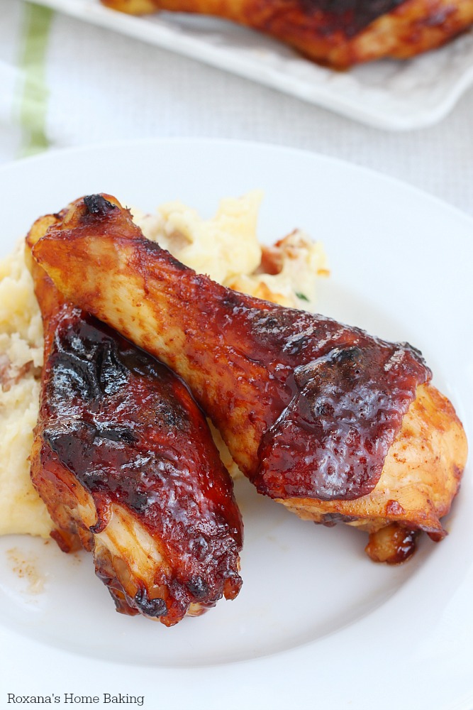 Oven baked glazed chicken drumsticks recipe