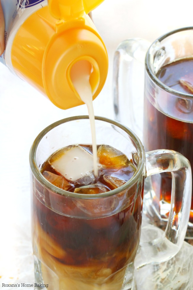 Cool down with this easy to make iced coffee! Comes together in 5 minutes tops! 