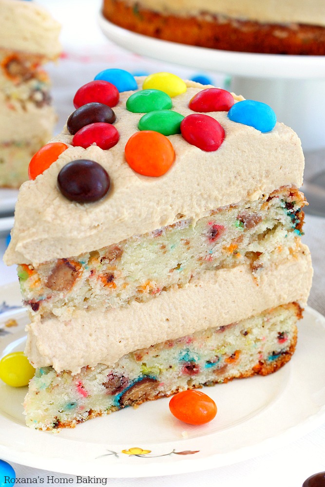 M&M'S peanut butter cake with peanut butter frosting recipe